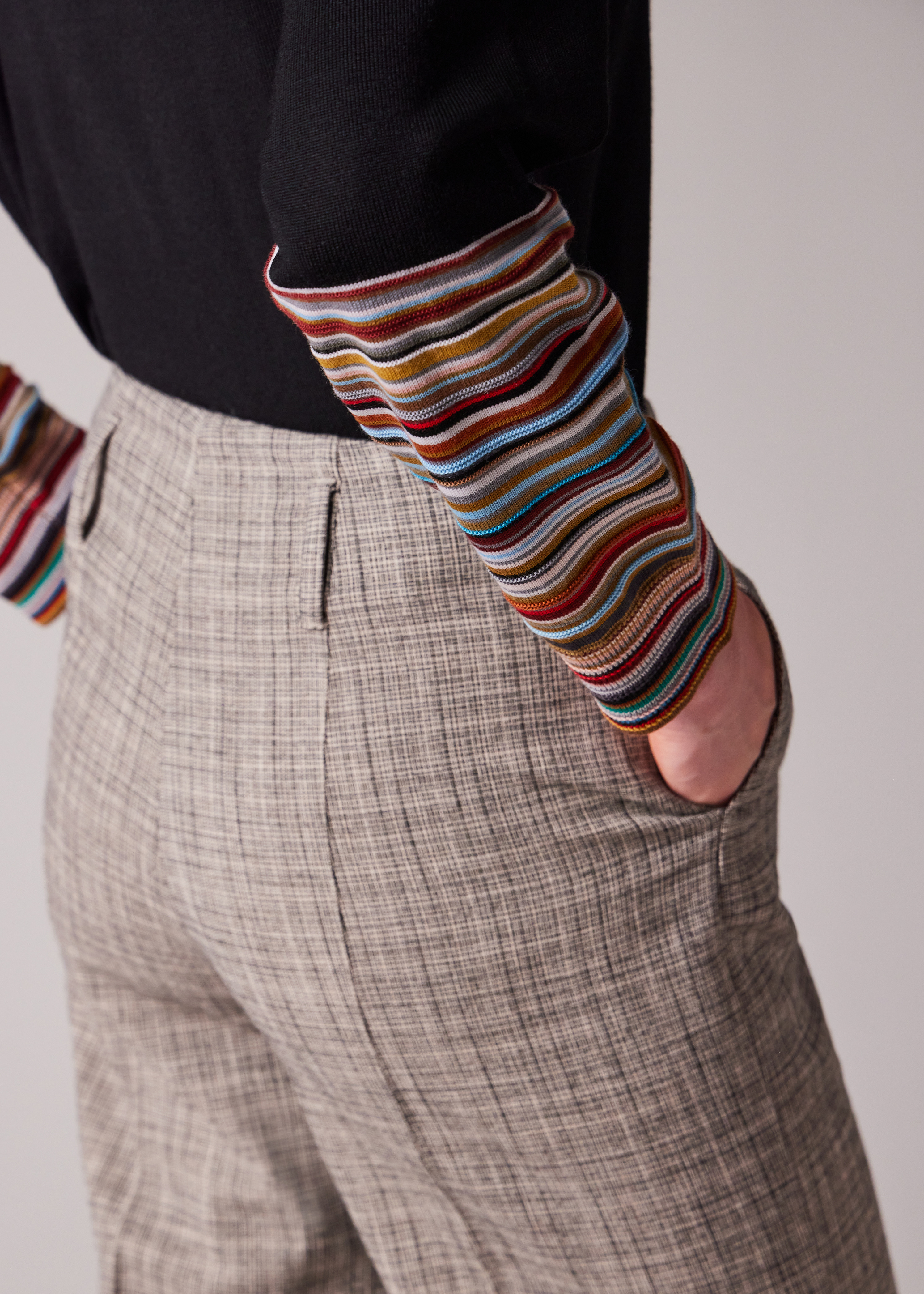Women's Grey Textured Check Suit - 7