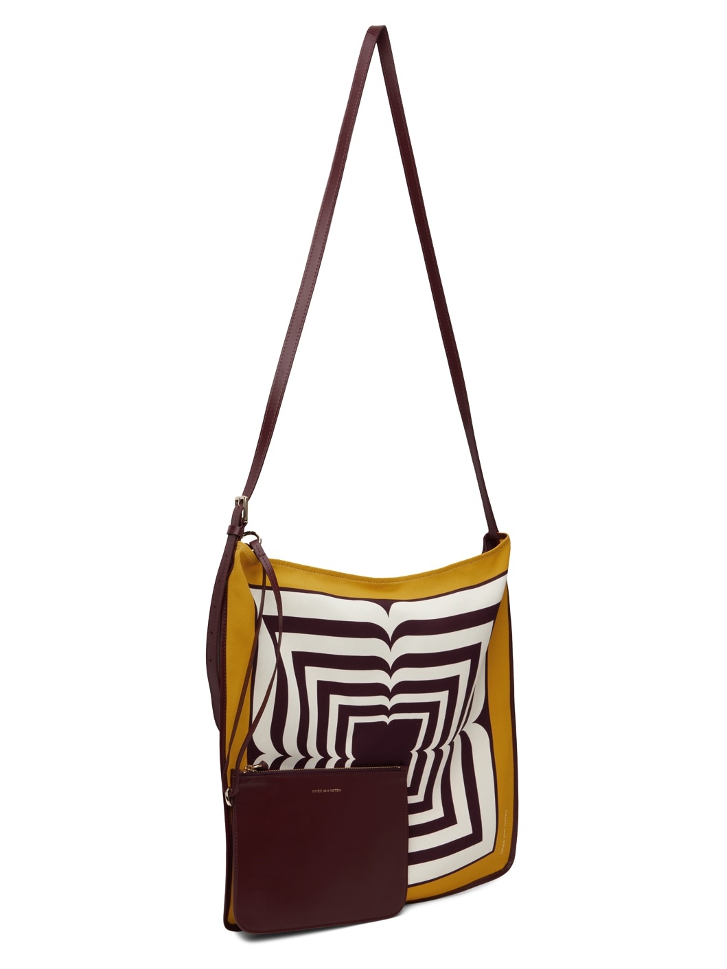 Yellow & Off-White Printed Scarf Tote - 2