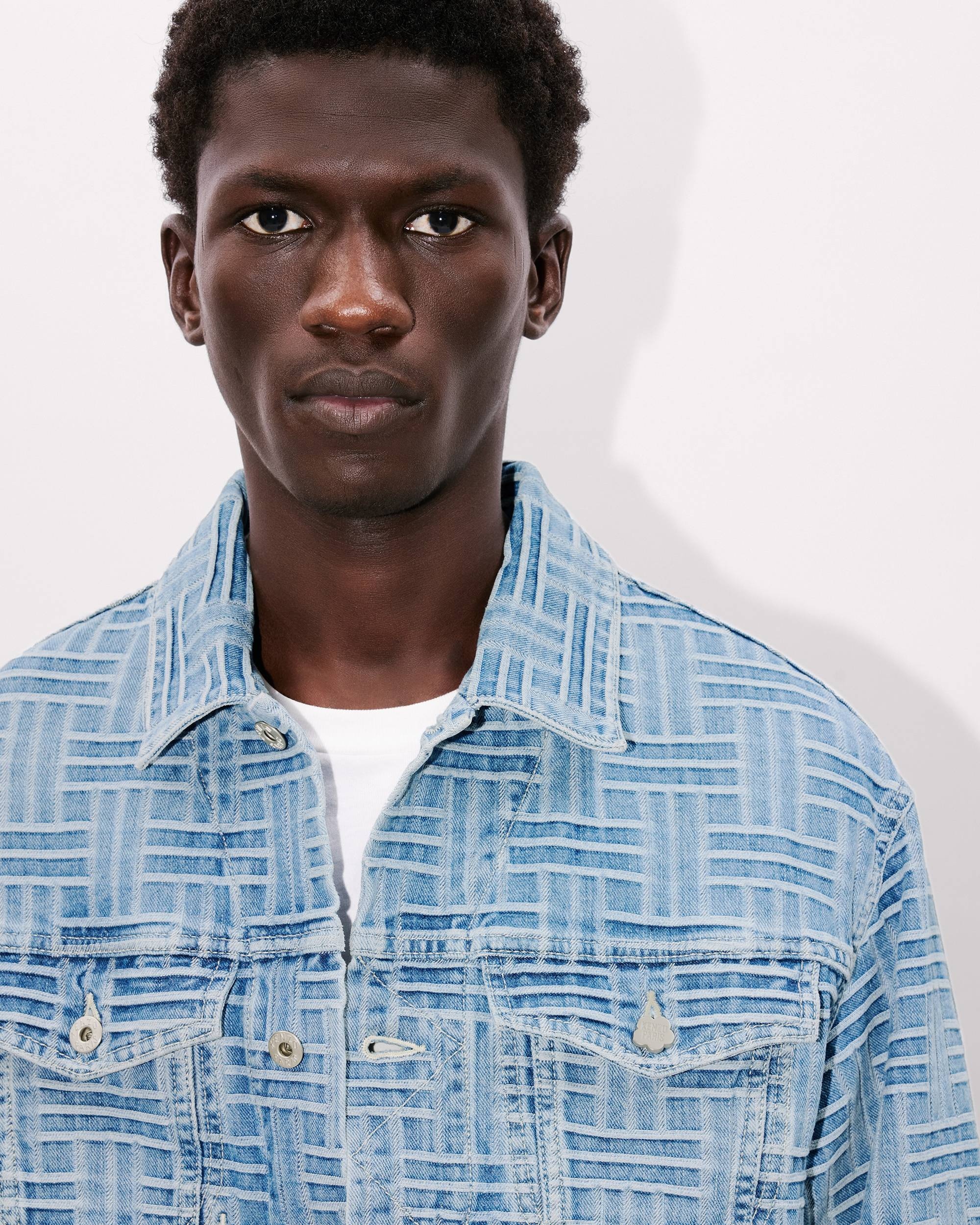 'KENZO Weave' trucker jacket in japanese denim - 7