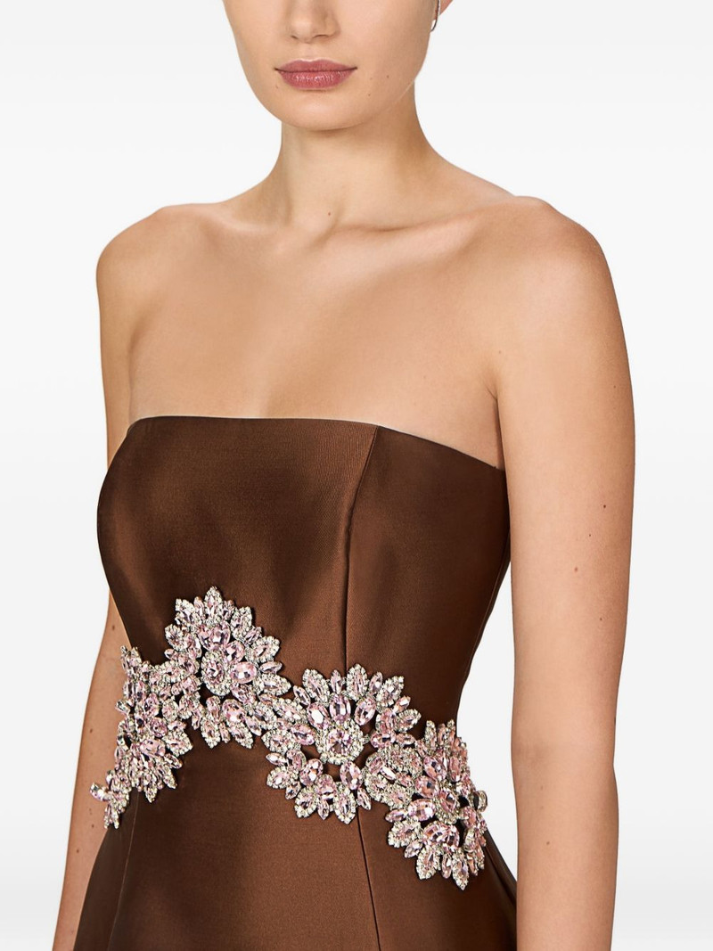 Bria crystal-embellished strapless asymmetric dress 4