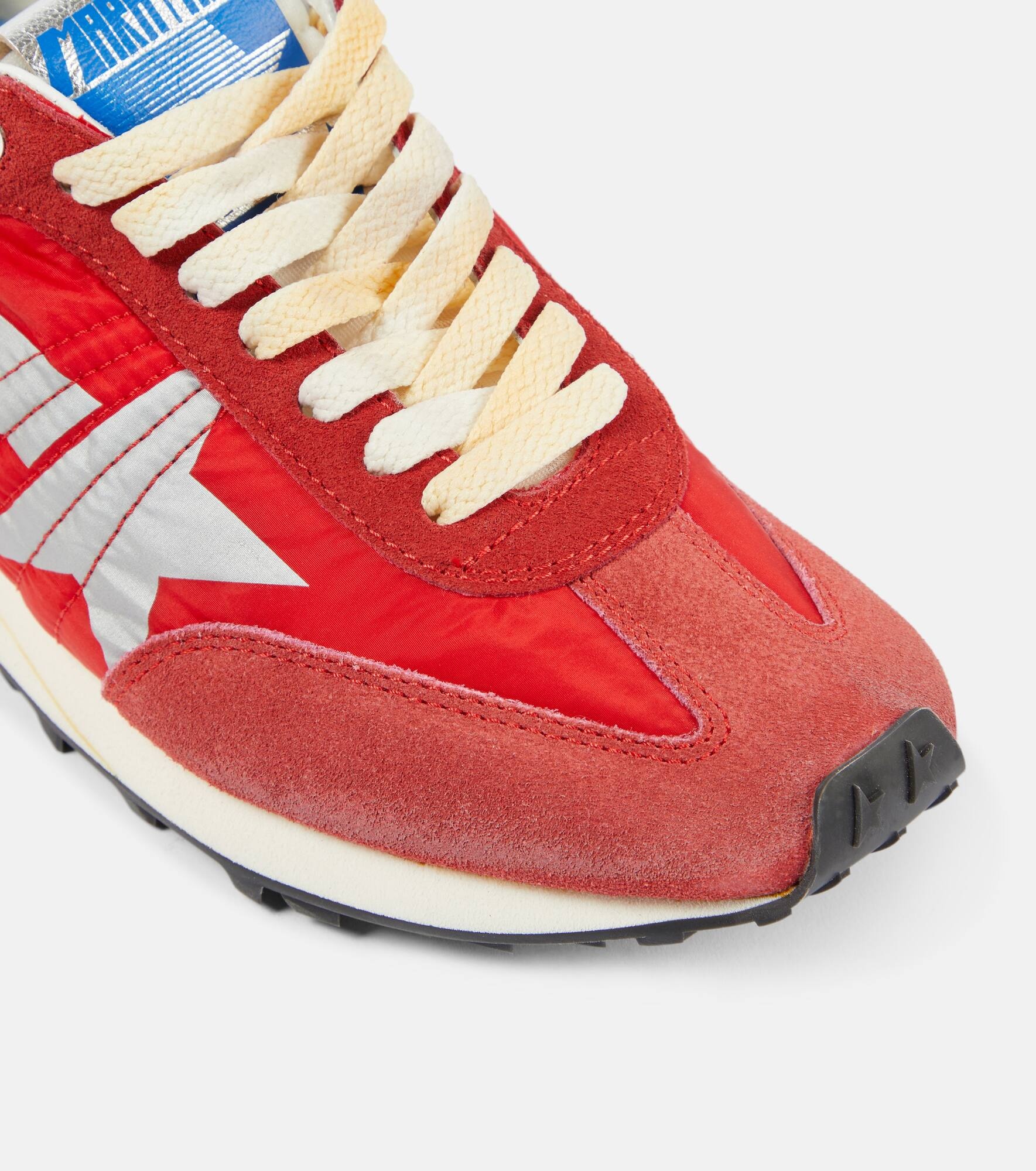 Marathon suede-trimmed sneakers - 6