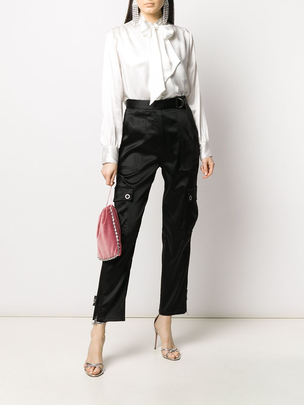 high-rise cargo-pocket trousers - 2