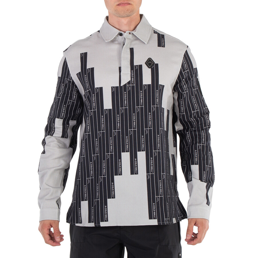 A Cold Wall Vector Monogram Long-Sleeve Cotton Polo Shirt - 3