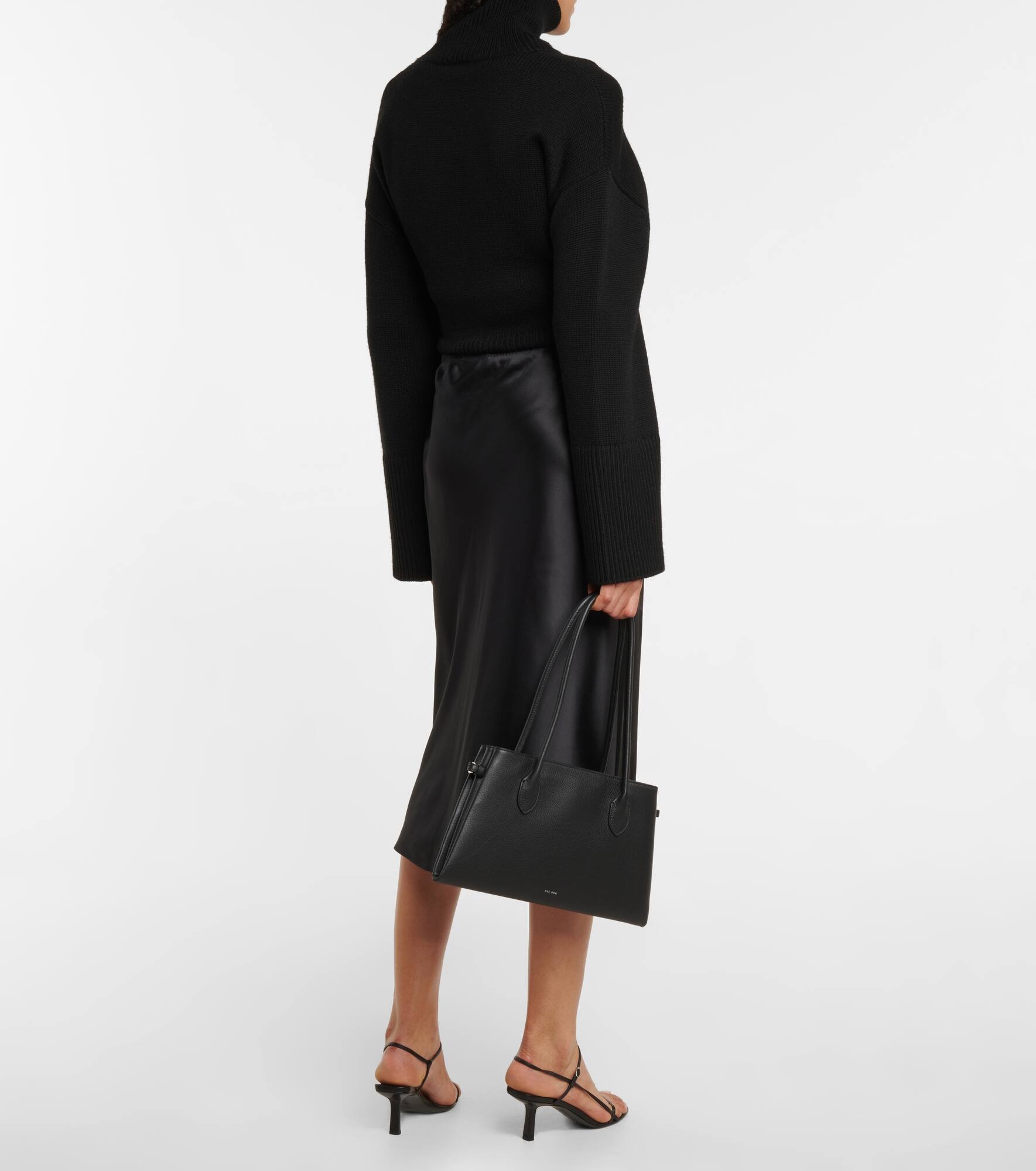 Isaak silk satin midi-skirt - 3