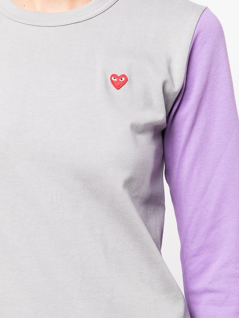 two-tone logo patch T-shirt - 5