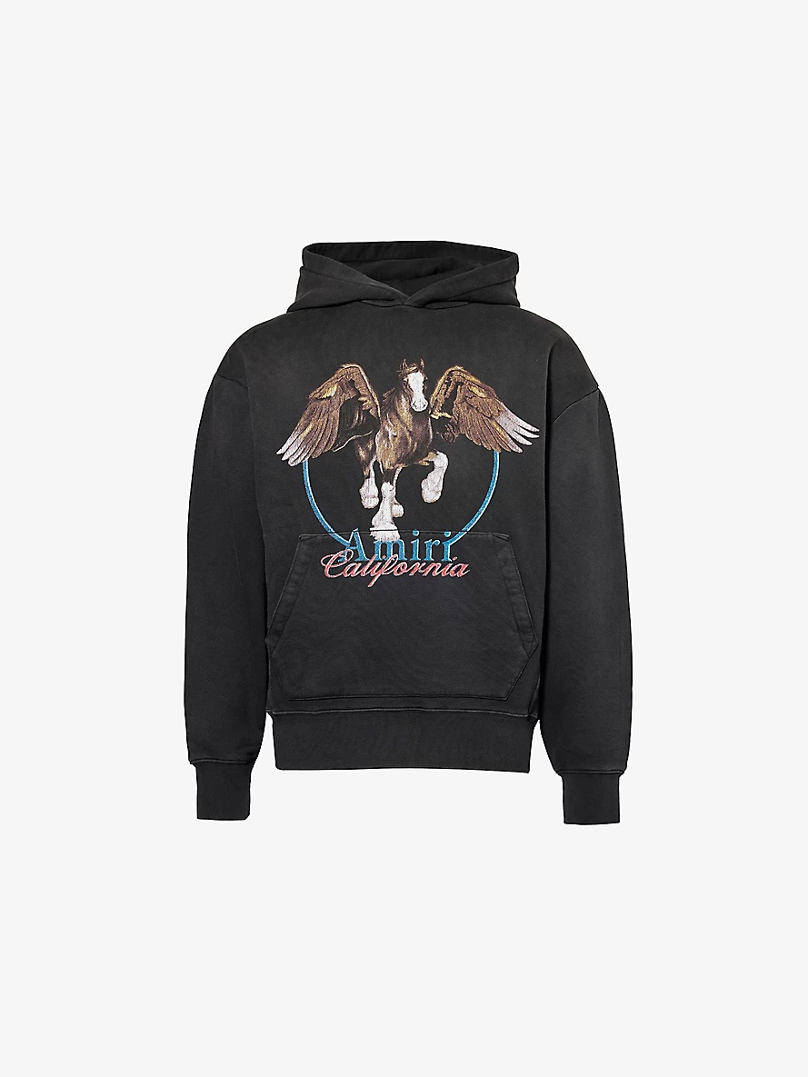 【関税込み】AMIRI PEGASUS' HOODIE AMIRI Pegasus Hoodie | Black | FARFETCH
