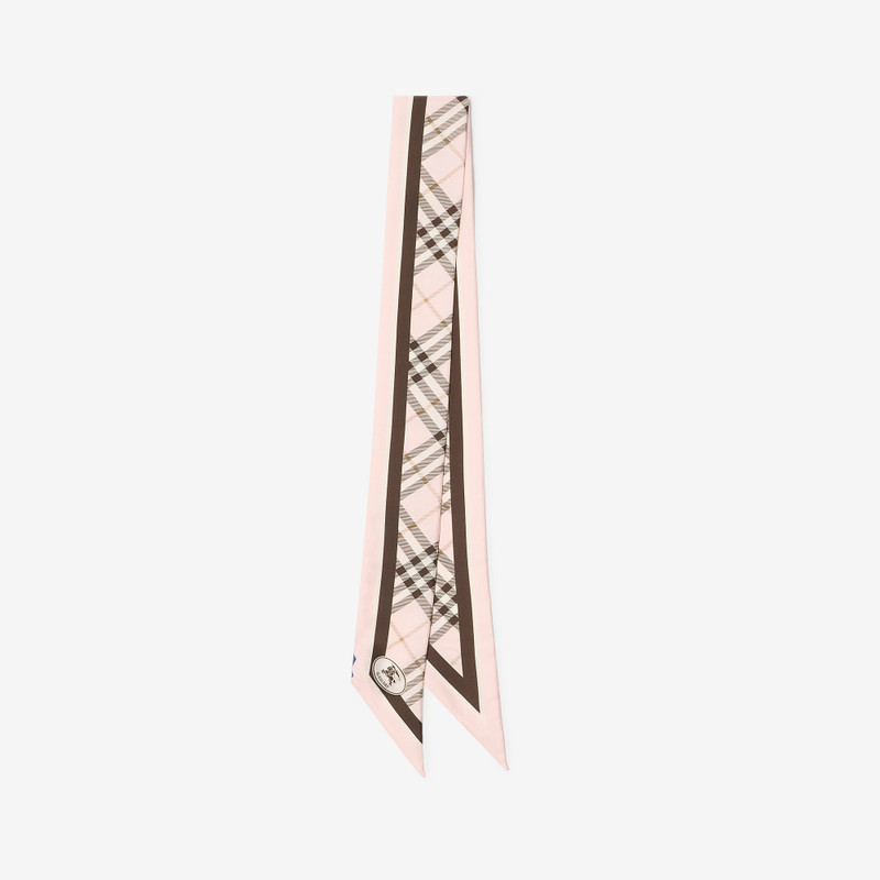 Skinny Check Silk Scarf 1