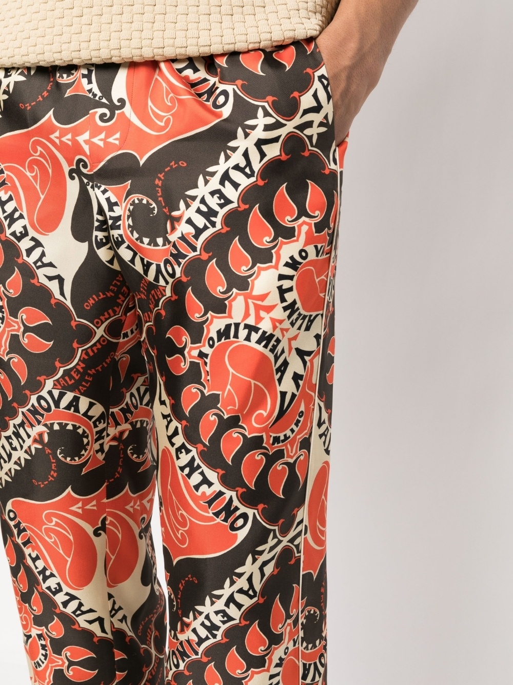 abstract-print pajama trousers - 5