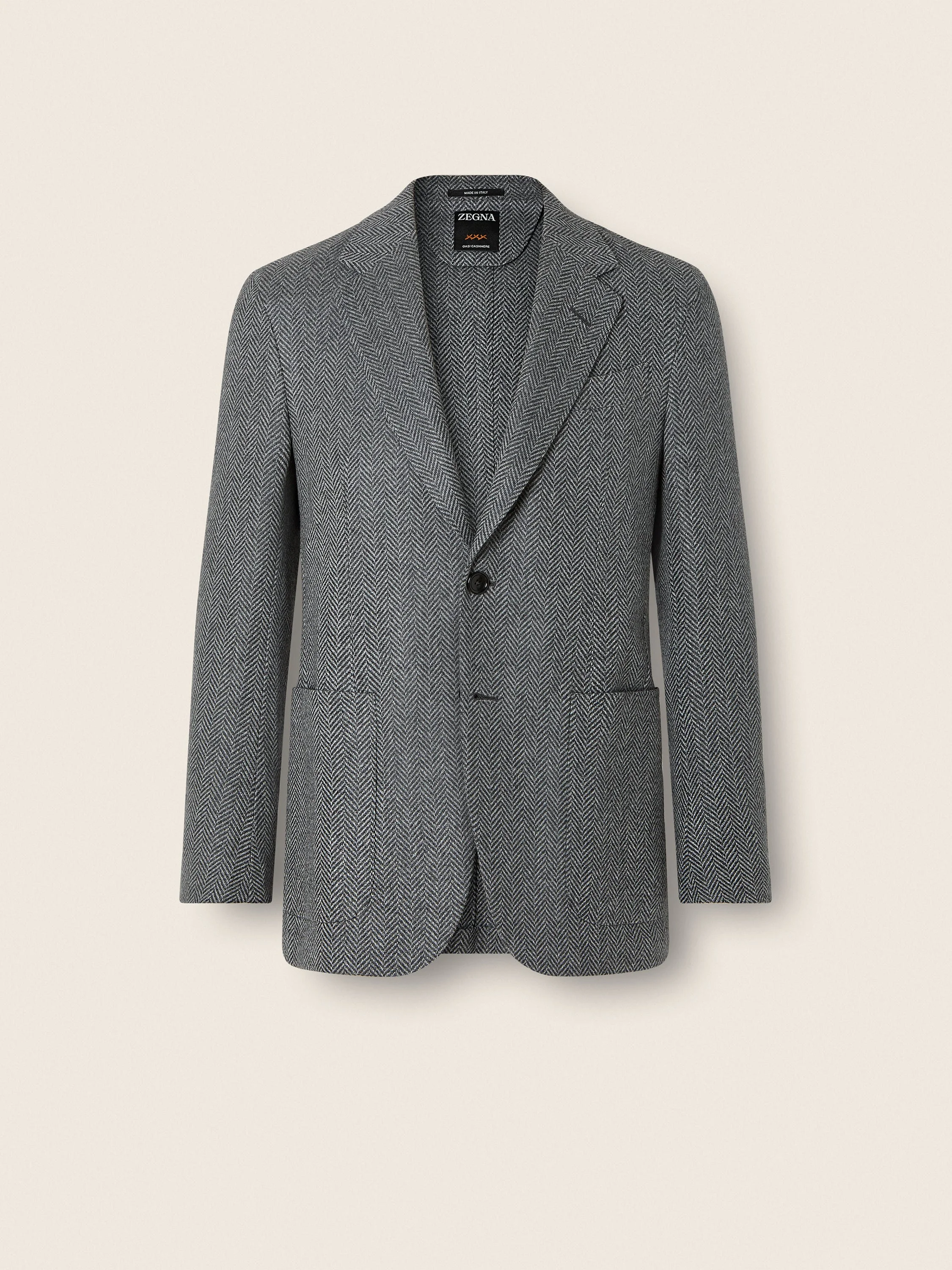 DARK GREY AND GREY OASI CASHMERE JACKET - 1