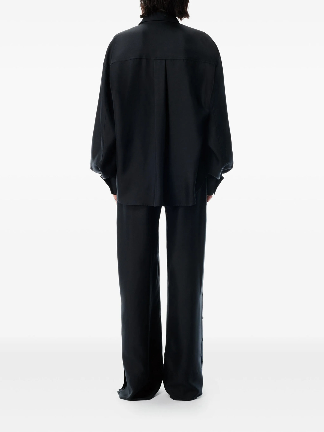 Button Up Shirt With Slashed Sleeve - 3