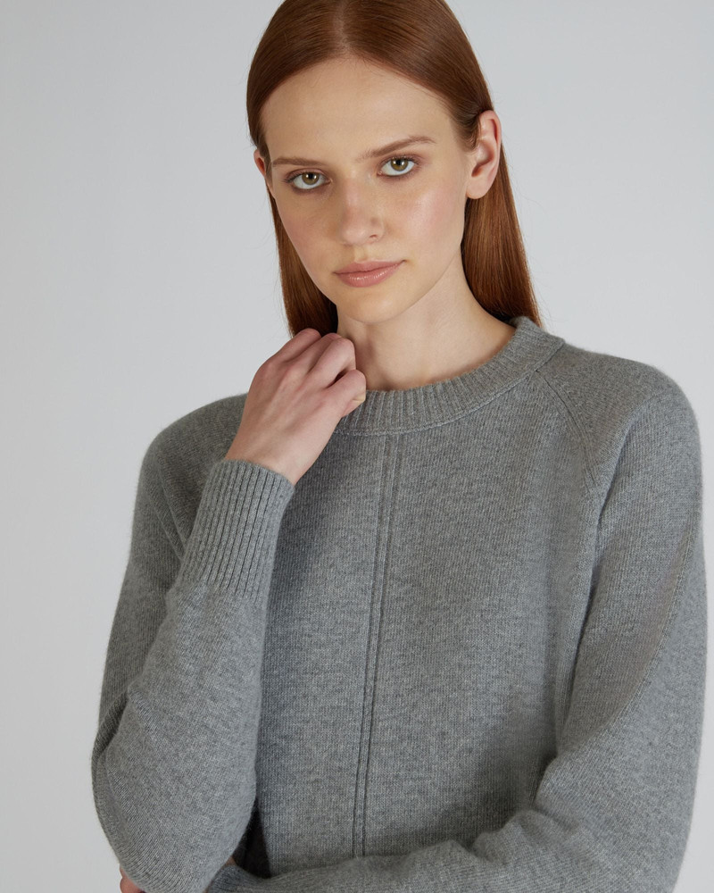 Regular fit crewneck sweater in wool and Angora 4