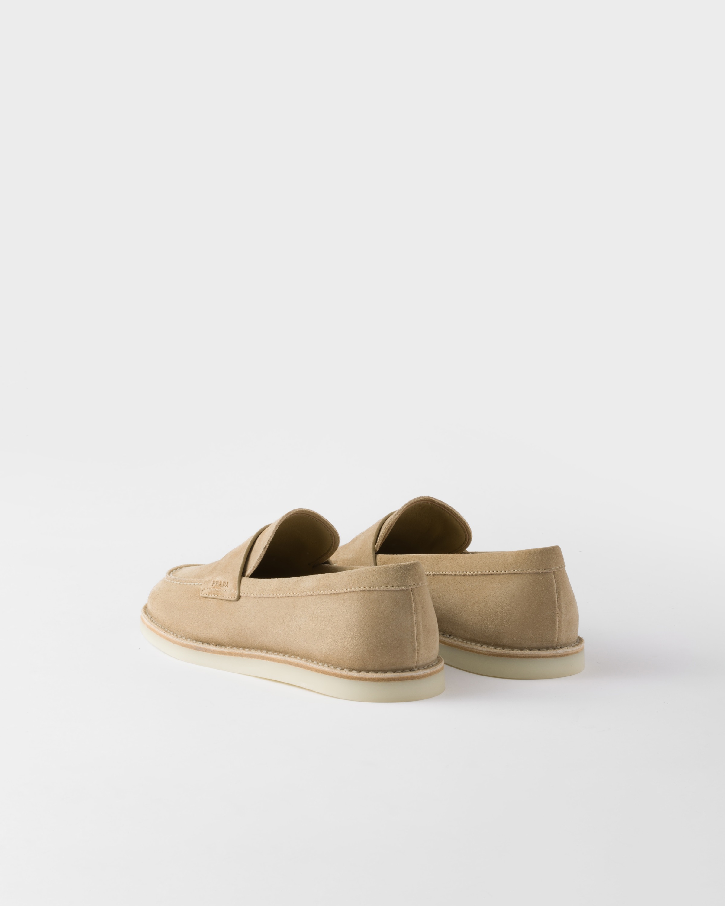 Bleached suede loafers - 4