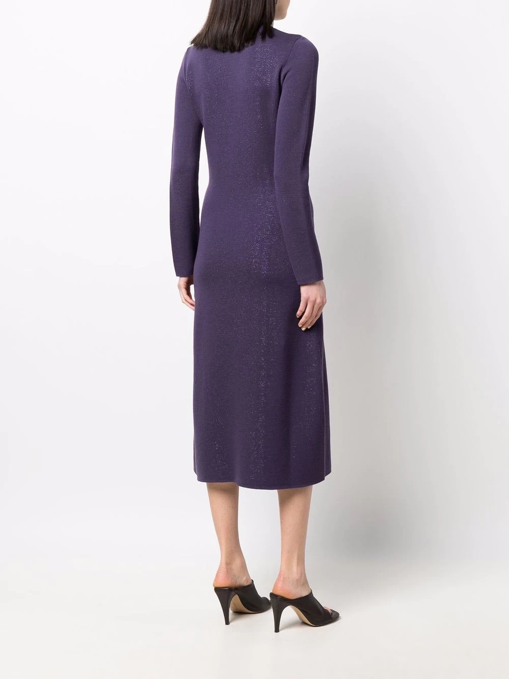 Lamé wool midi dress - 4