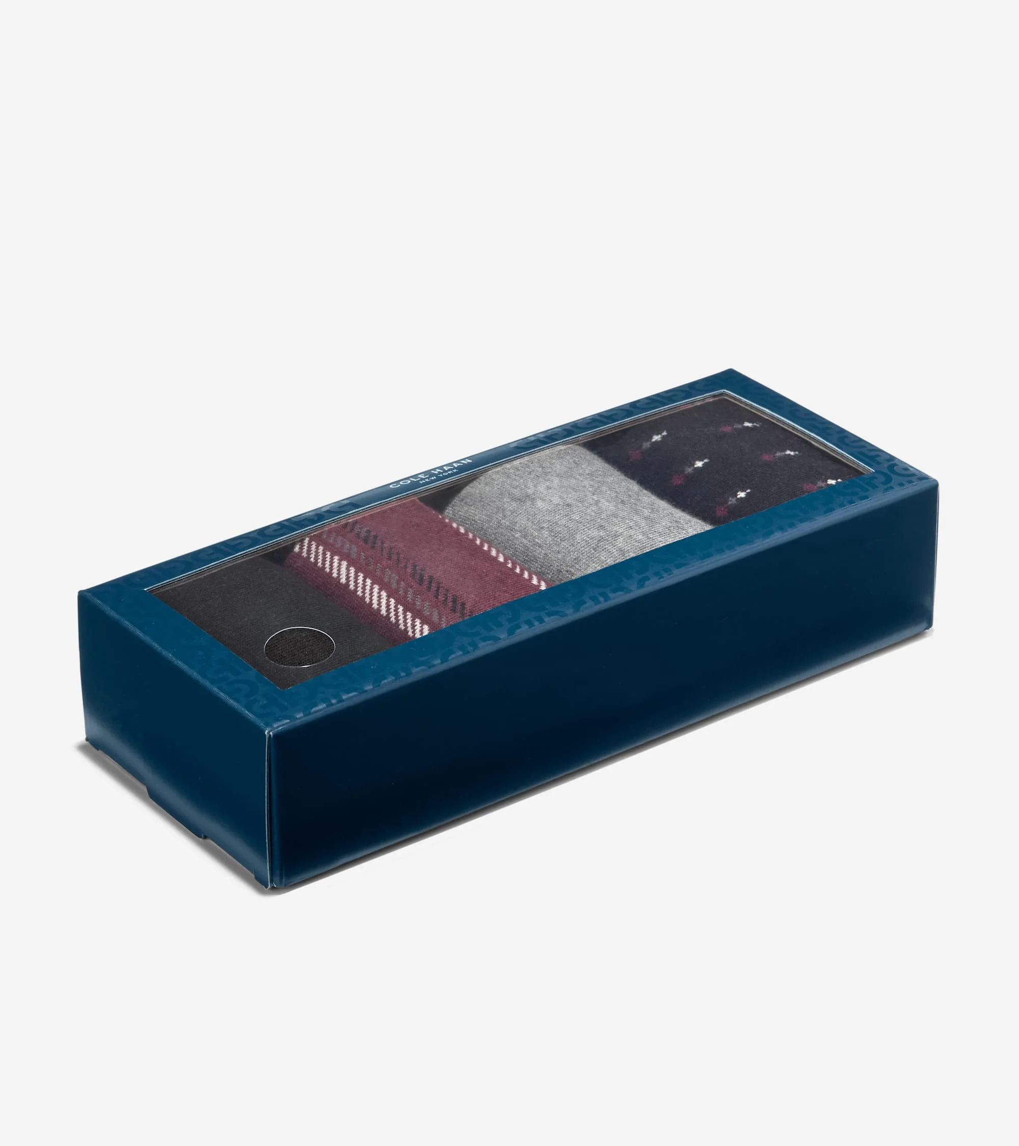 Men's 4-Pair Plaid/ditsy Print Gift Box Socks - 1