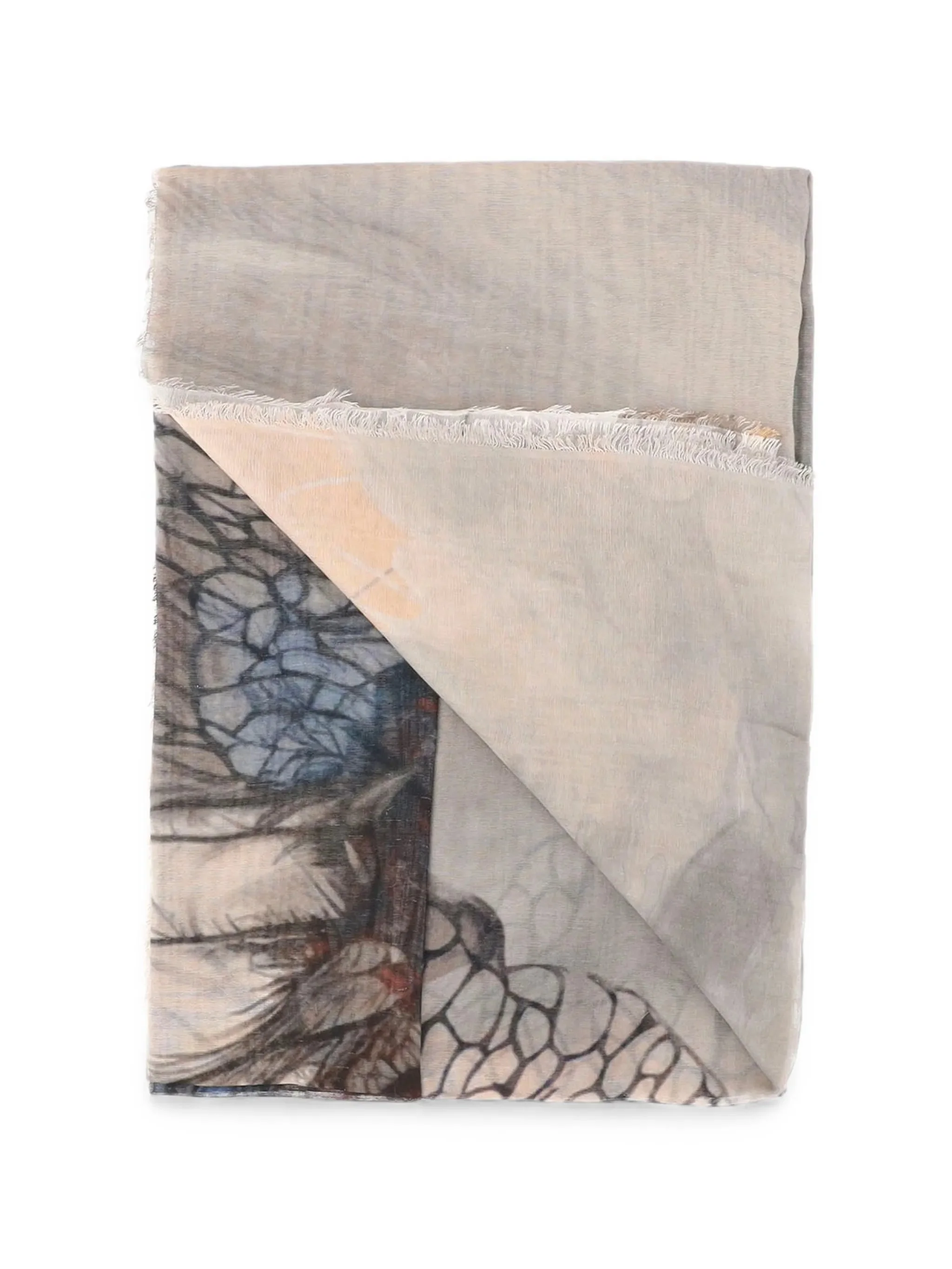 Faliero Sarti Patterned Fringed Scarf - 1