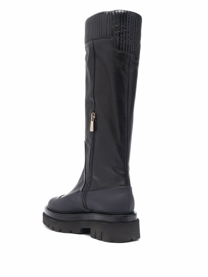 ribbed leather knee-high boots 3