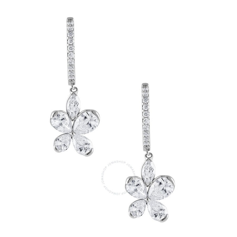 Brilliant Diamond - Brilliant Diamond 14KT White Gold 1.60 Carat Lab Grown Diamond Stud Earrings for Women - 4