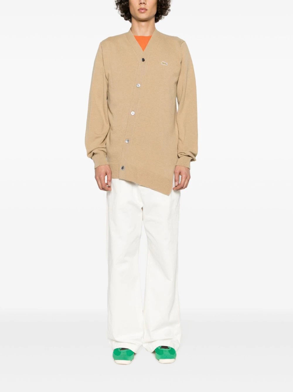 X LACOSTE ASYMMETRIC WOOL CARDIGAN - 2