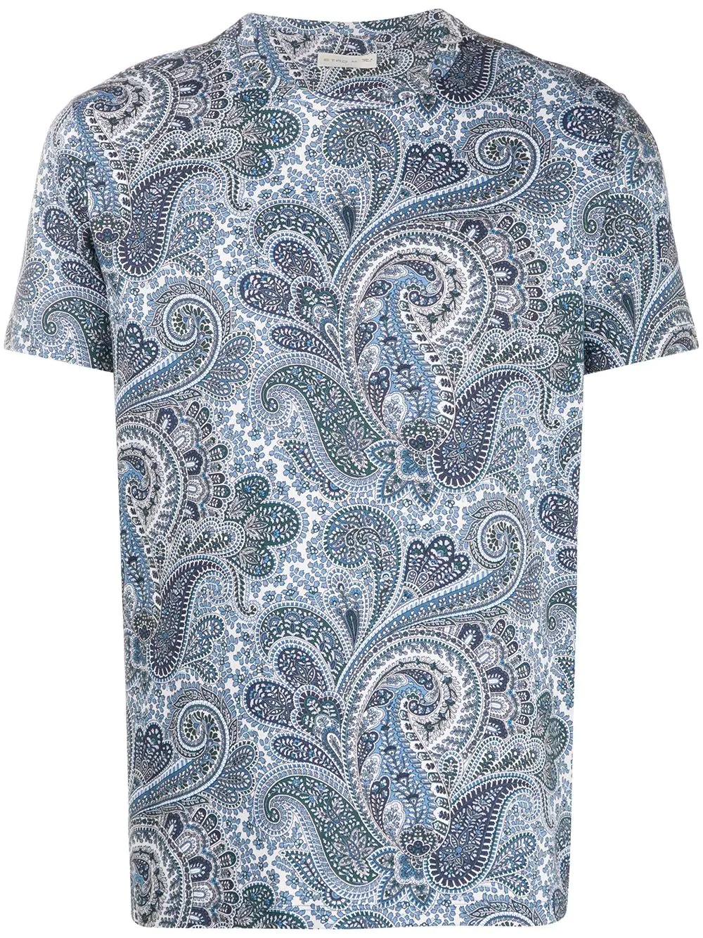 paisley-print short-sleeve T-shirt - 1