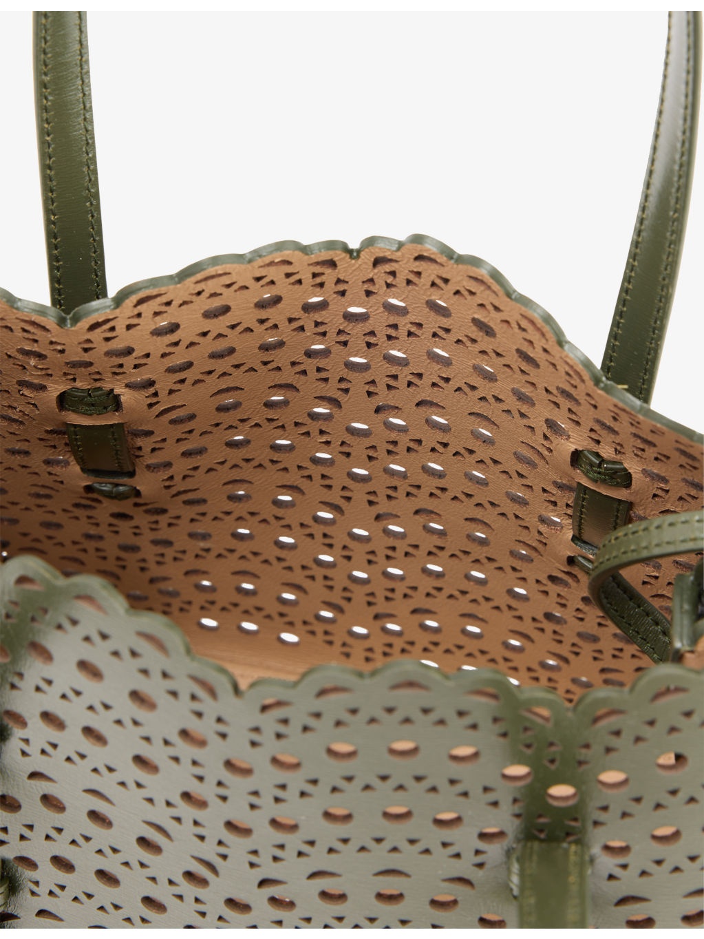 Mina 25 Cut-Out Pattern Leather Tote Bag - 5