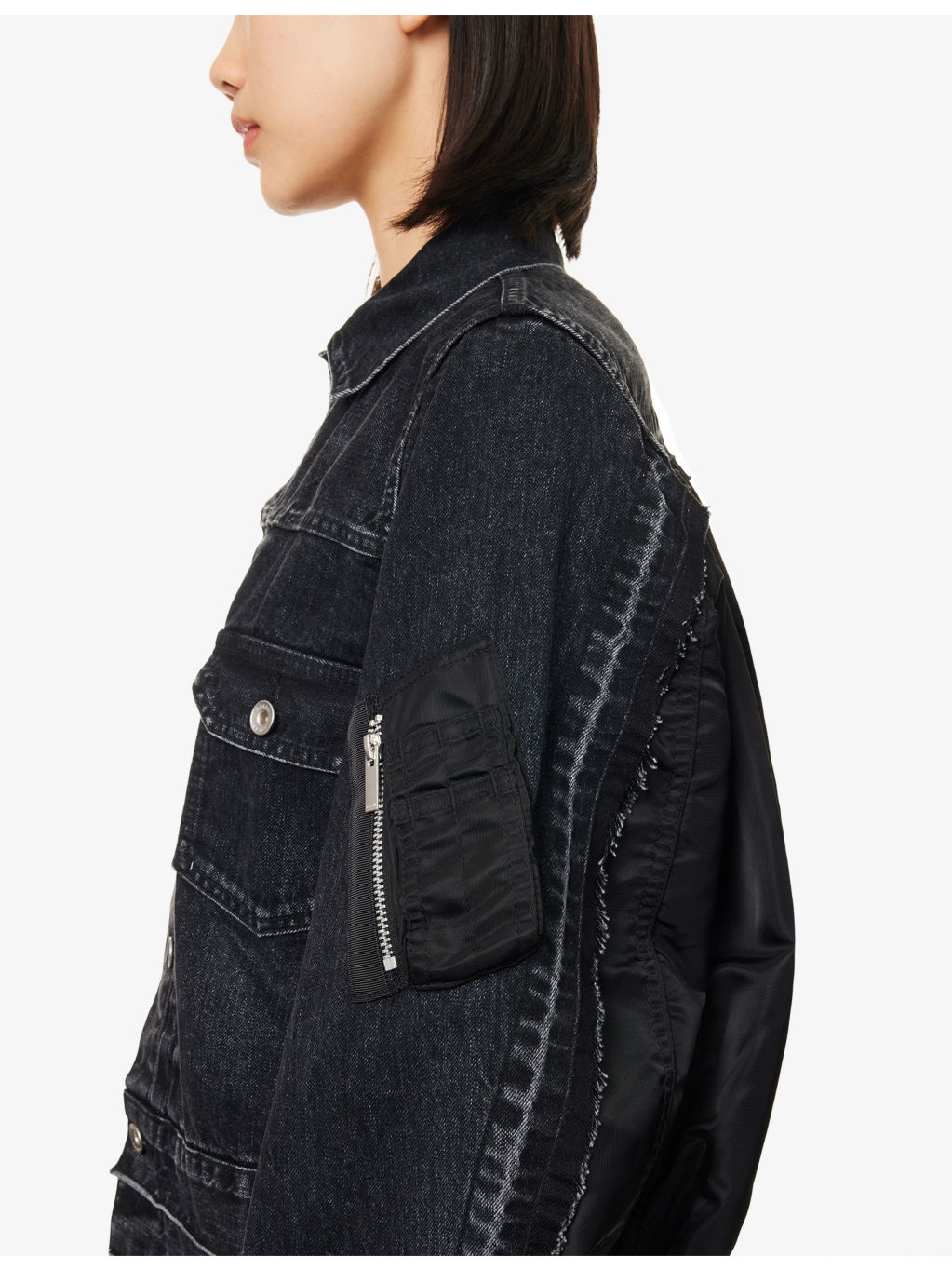 Contrast-Shell Regular-Fit Denim Jacket - 5