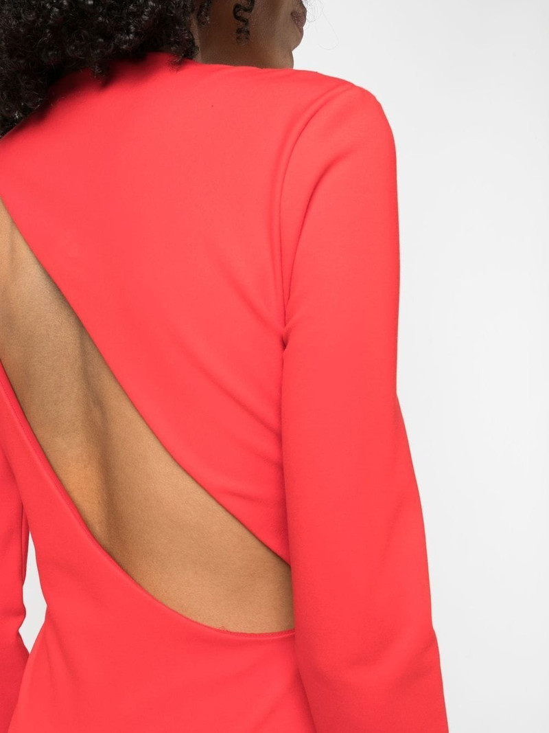 cut out-detail long-sleeved gown 5
