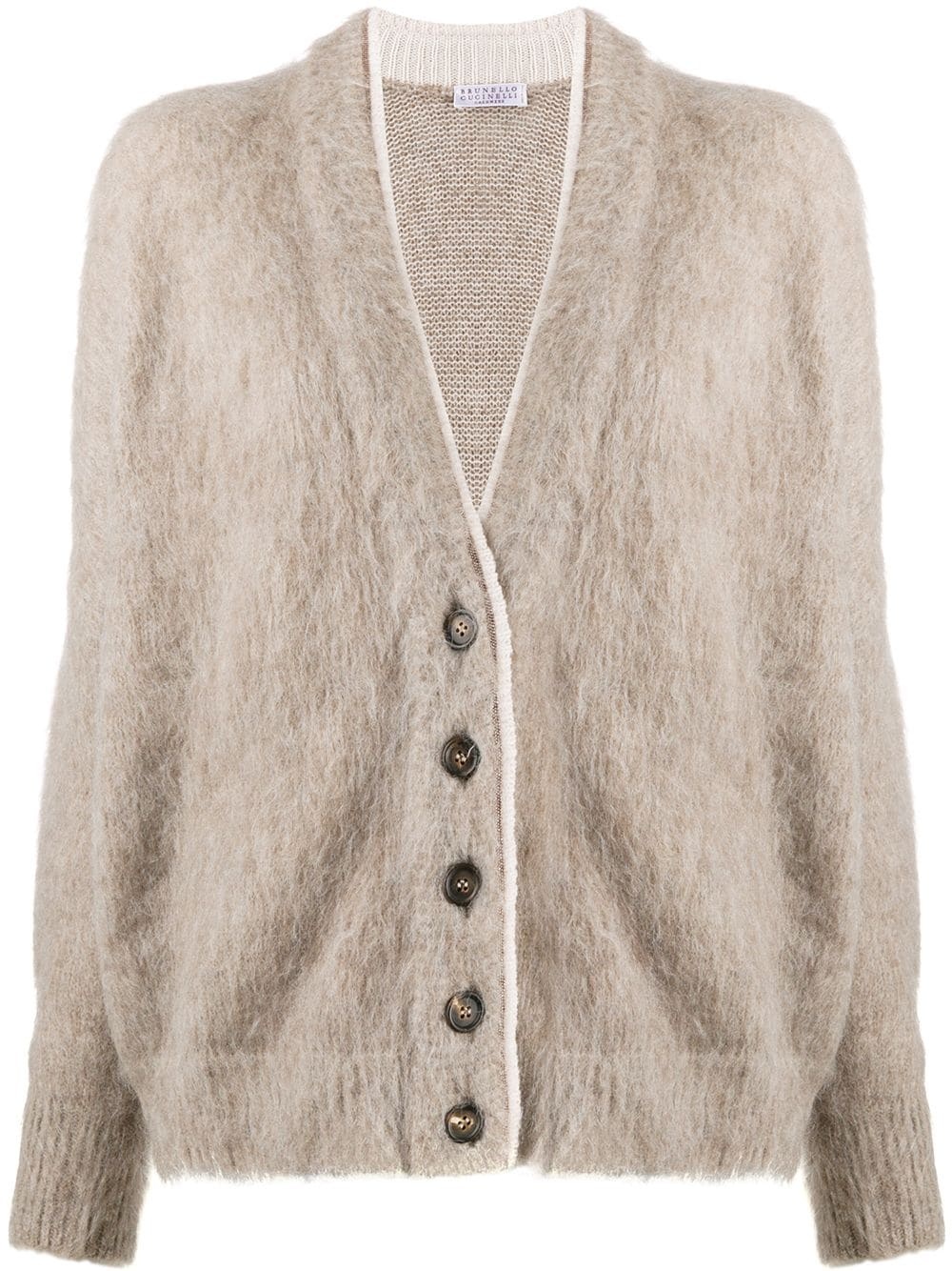 buttoned v-neck cardigan  - 1