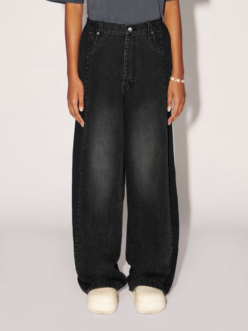 Denim Nylon Pants - 5