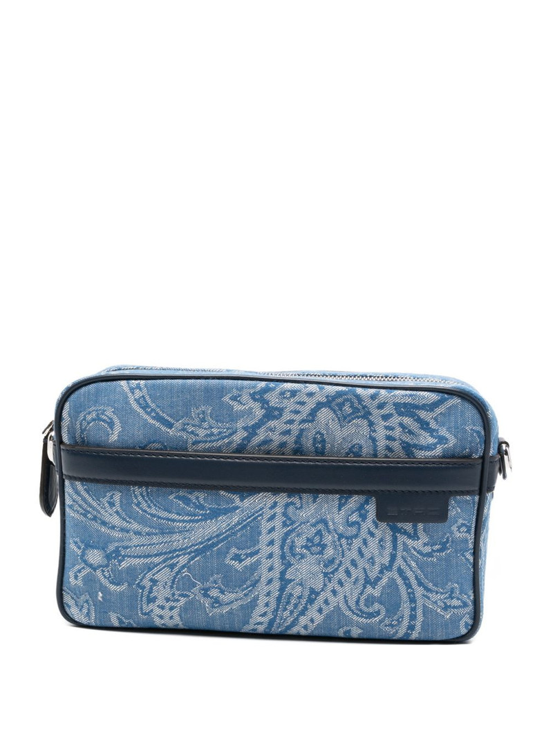 paisley denim messenger bag 1