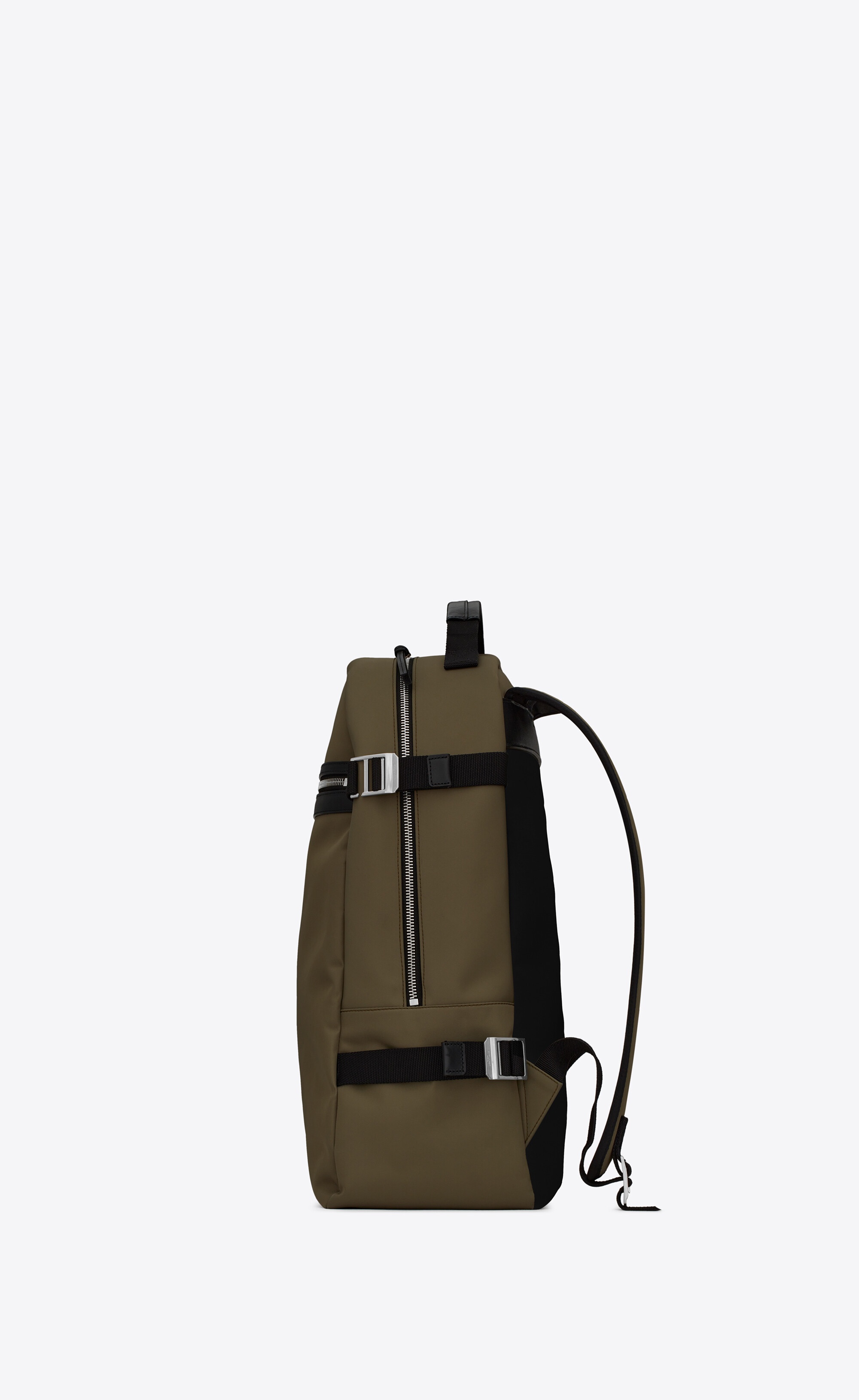 city trekking backpack in nylon and leather - 3