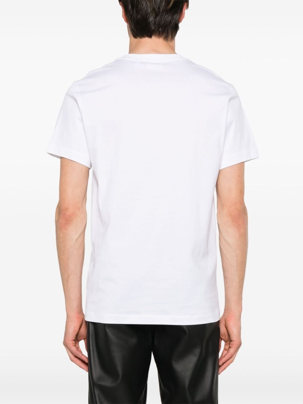 logo-embroidered organic cotton T-shirt - 4