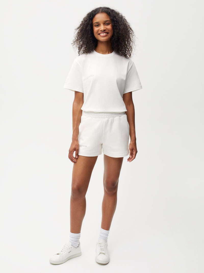 PANGAIA Womens 365 Midweight Shorts - Off-White outlook