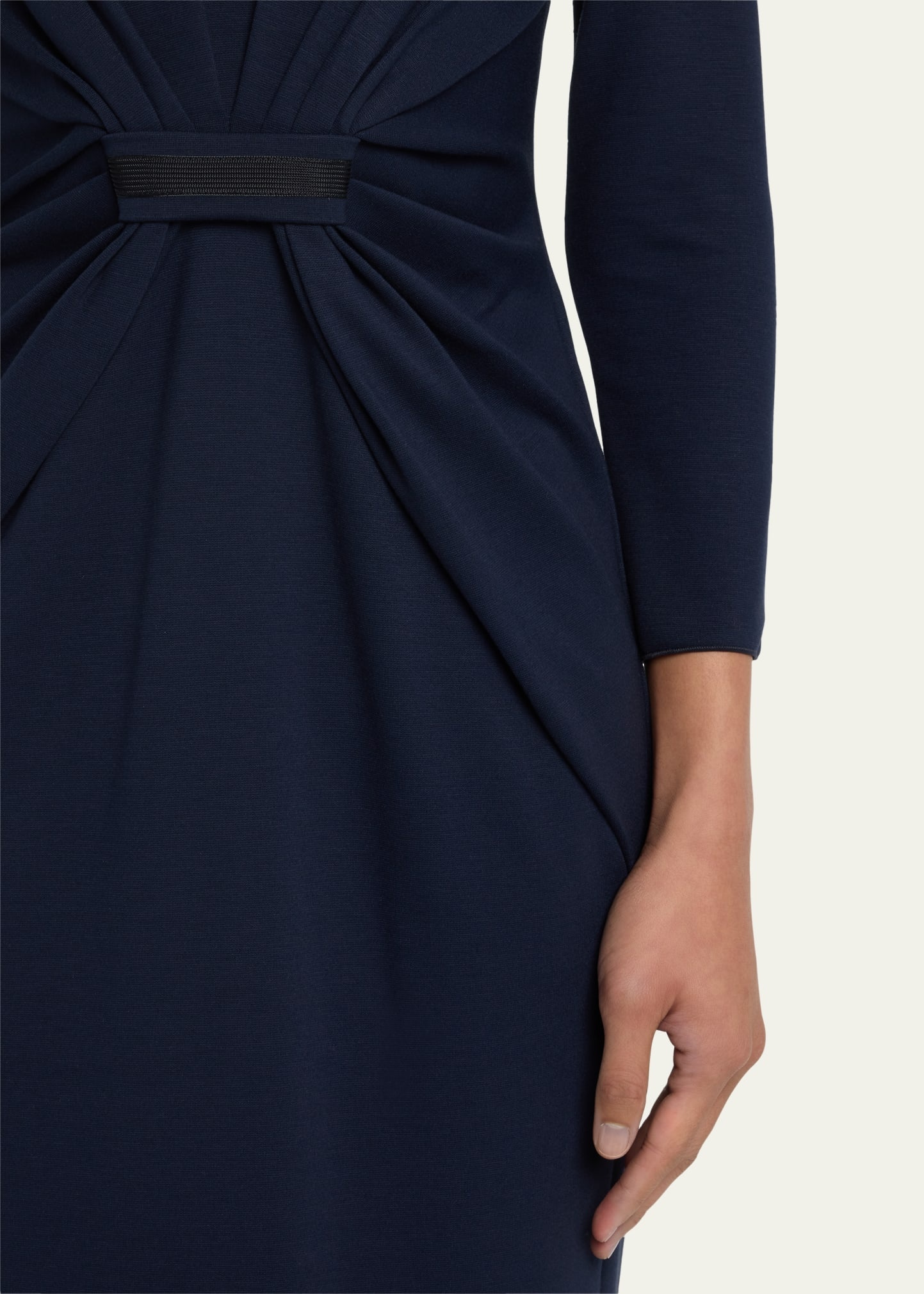 Tab Front Jersey Dress - 5