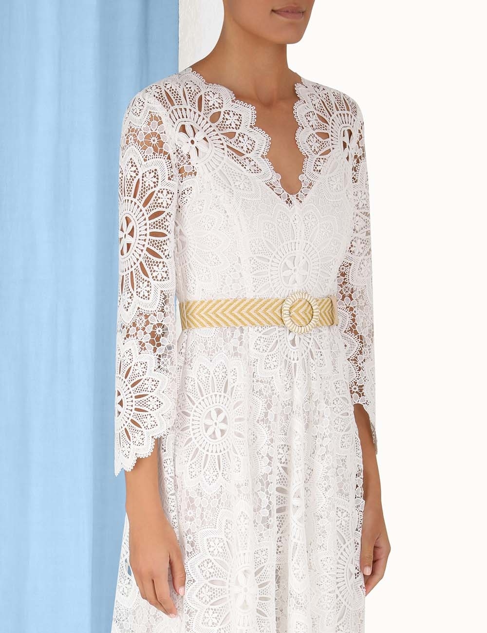chinese dress ladies Eyelet Lace Midi Dress  Magnolia Artisans