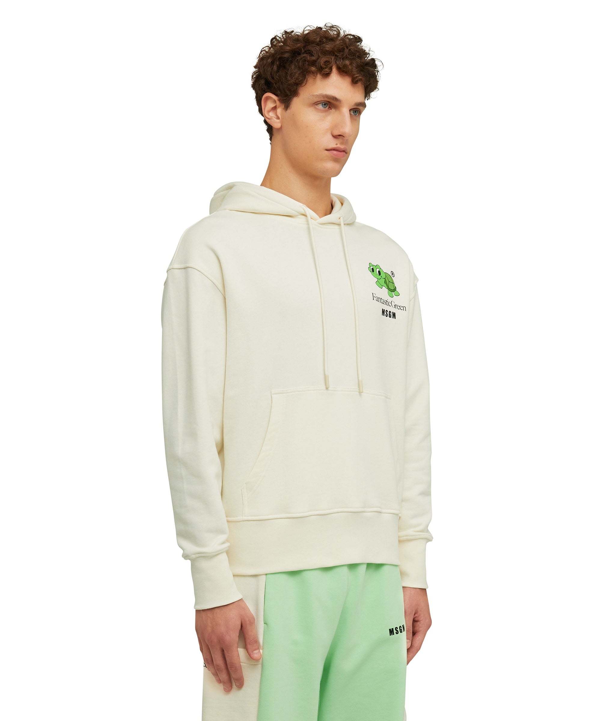 Organic cotton hooded sweatshirt from the MSGM Fantastic Green Capsule - 9