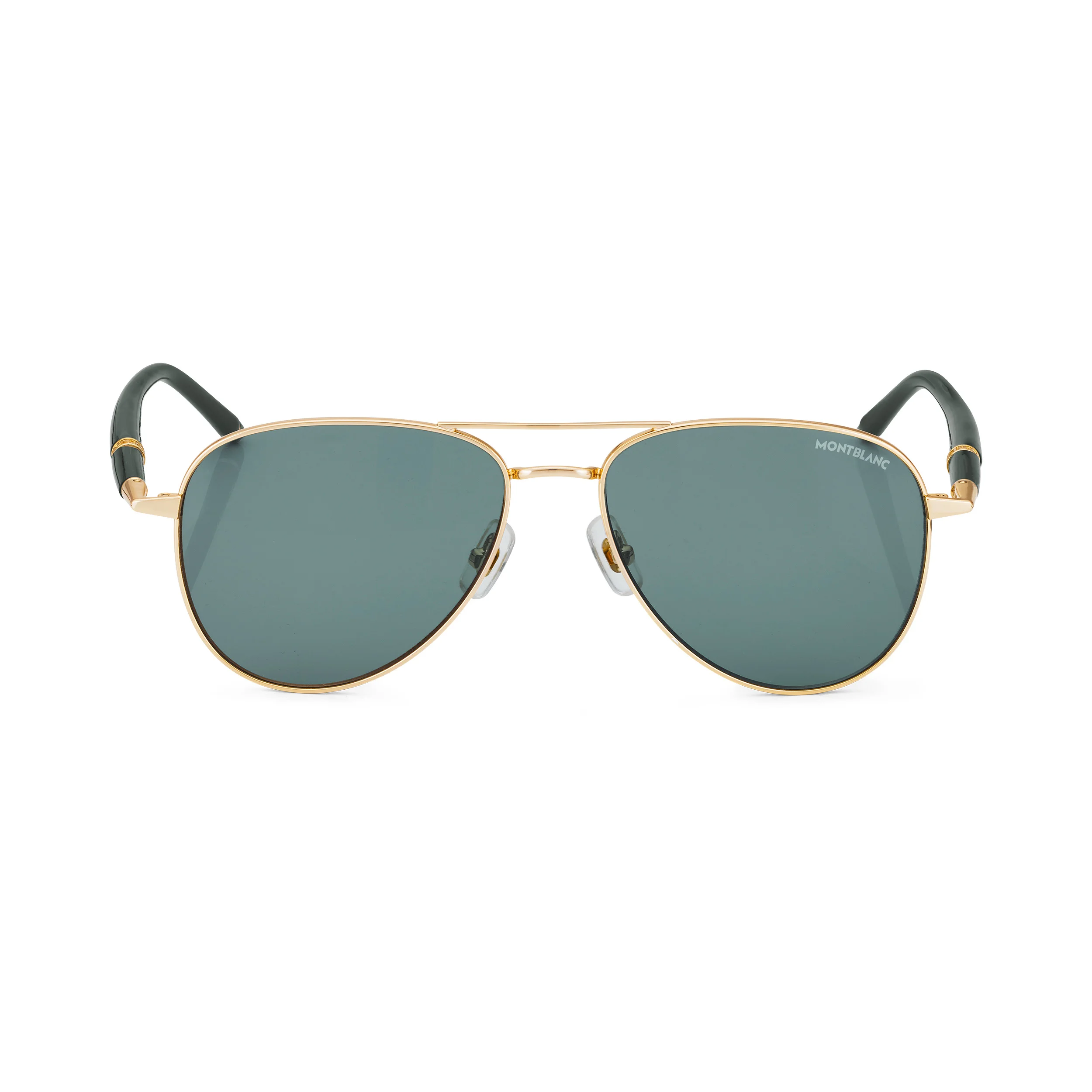 Squared Sunglasses with Gold-Colored Metal Frame - 1