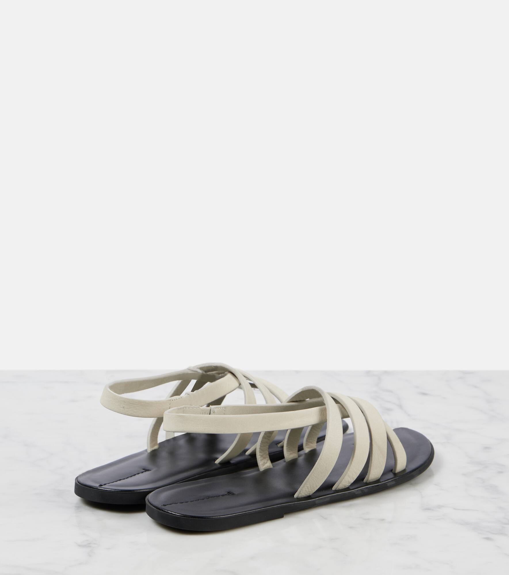 Line leather slingback sandals - 3