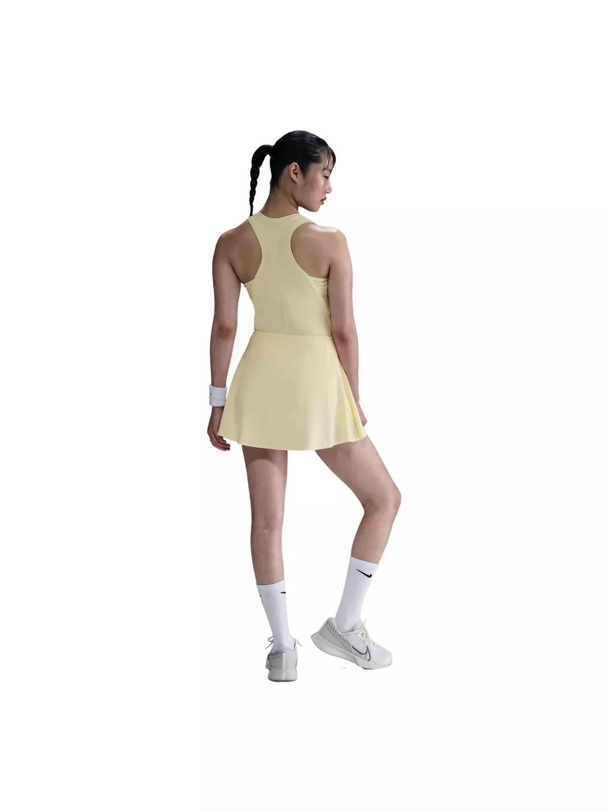 Women's Dri-FIT Victory Mid-Rise Short Flouncy Tennis Skirt -Yellow - 4