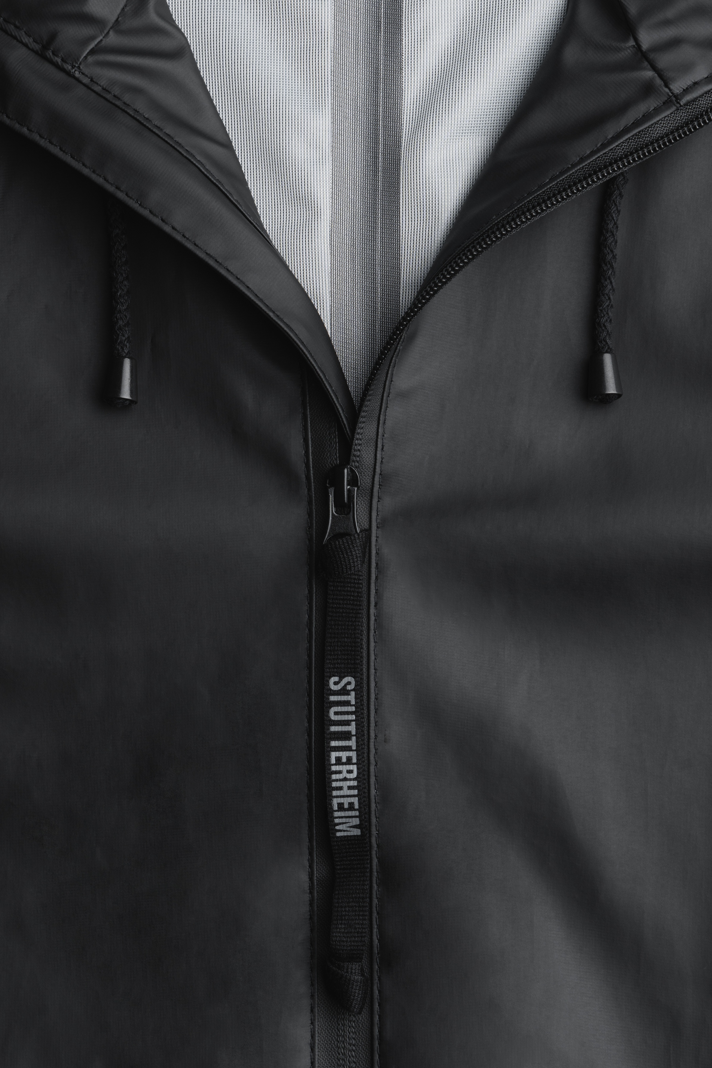 Stockholm Long Lightweight Zip Raincoat Black - 7
