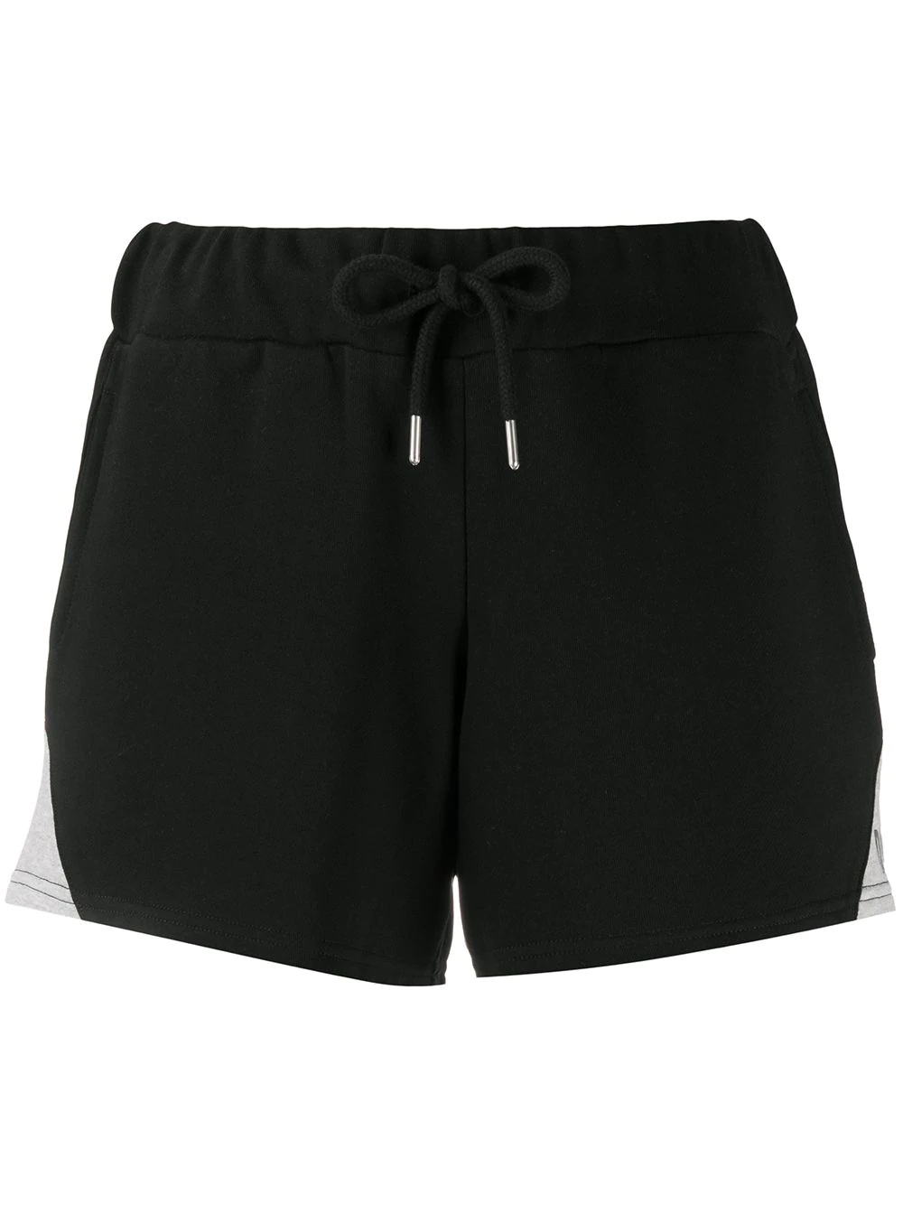 drawstring knitted logo shorts - 1