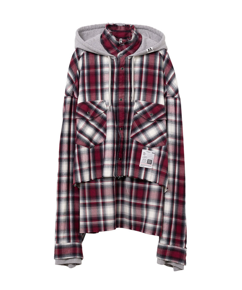 Hoodie Combine Checkered Shirt 29