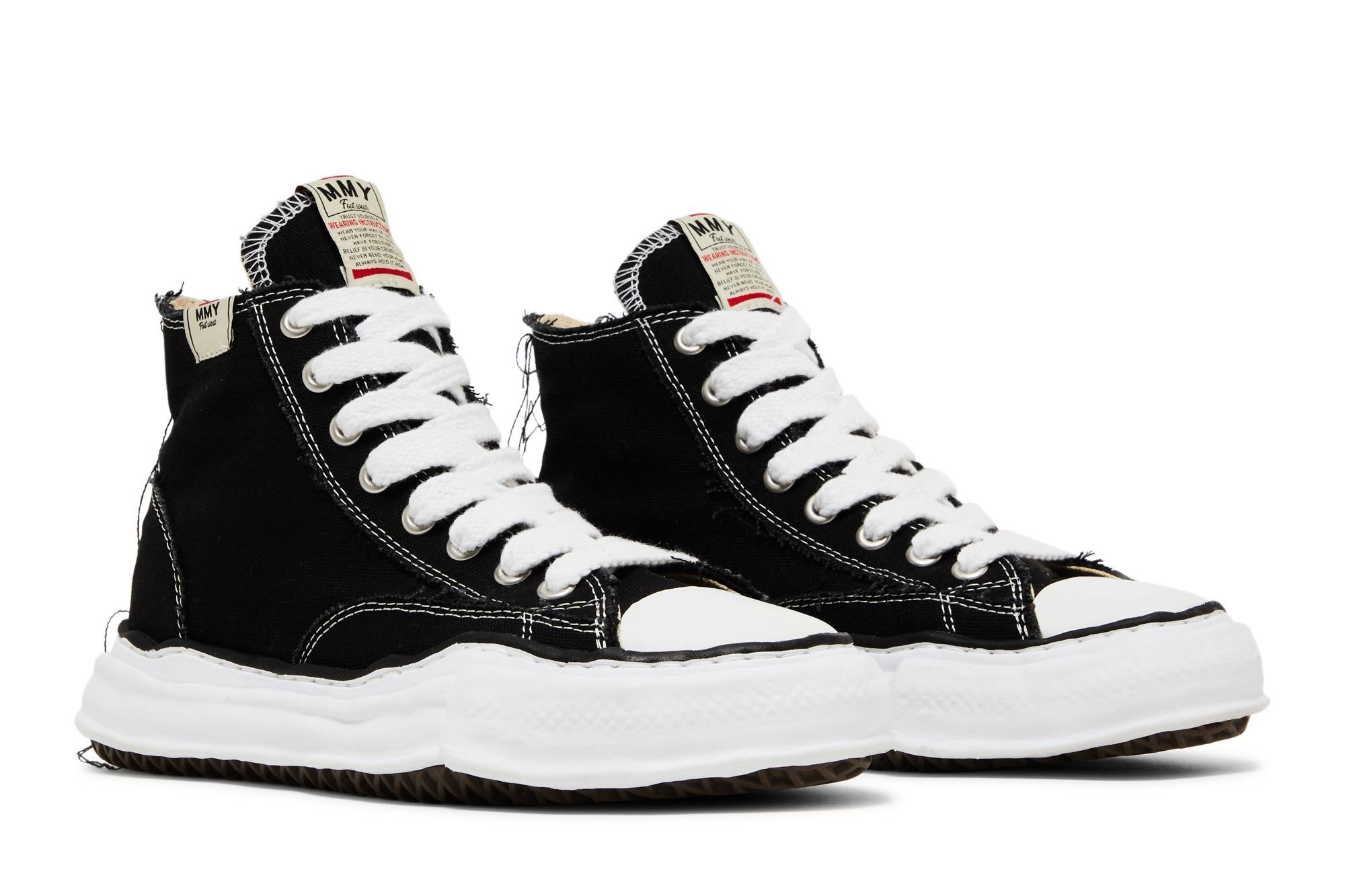 Maison Mihara Yasuhiro Peterson OG Sole Canvas High 'Black White' - 8