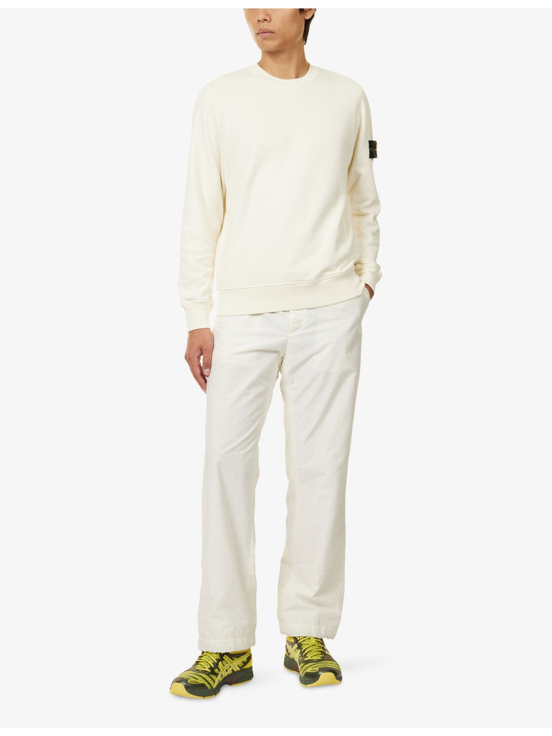 Stone Island Brand-Patch Crewneck Cotton-Jersey Sweatshirt outlook