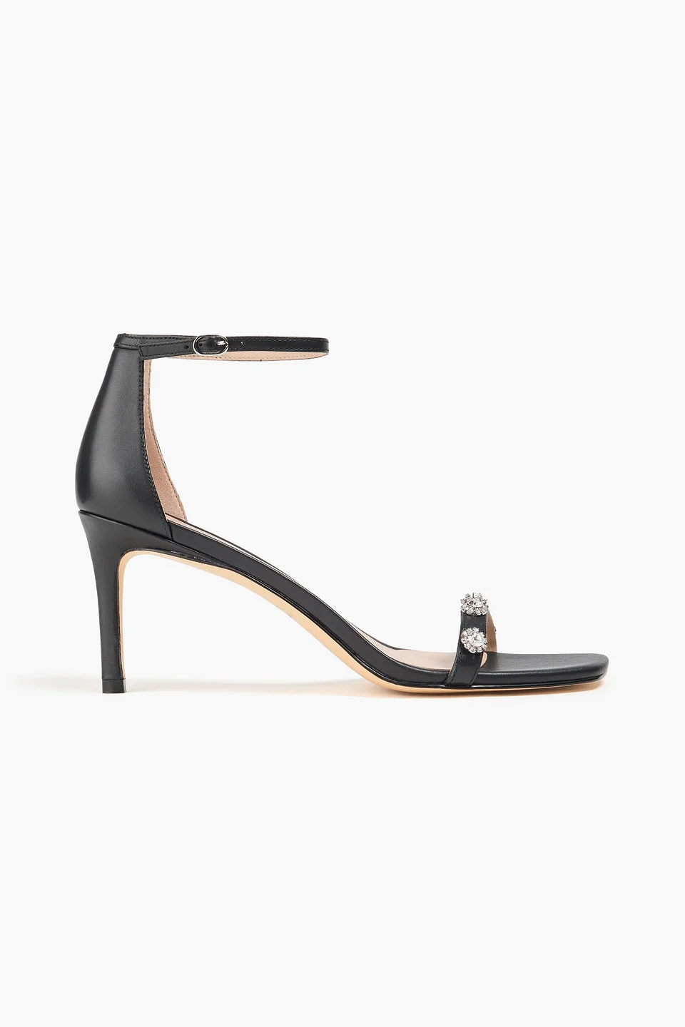 Justina 75 crystal-embellished leather sandals - 1