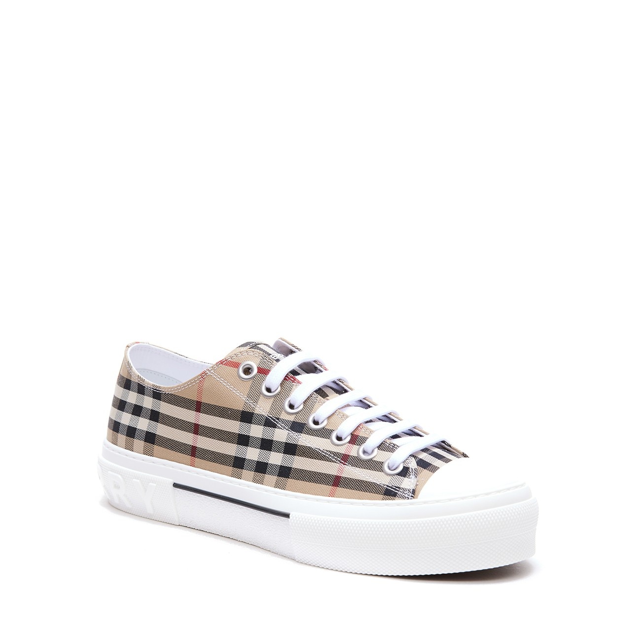 archive beige canvas sneakers - 2
