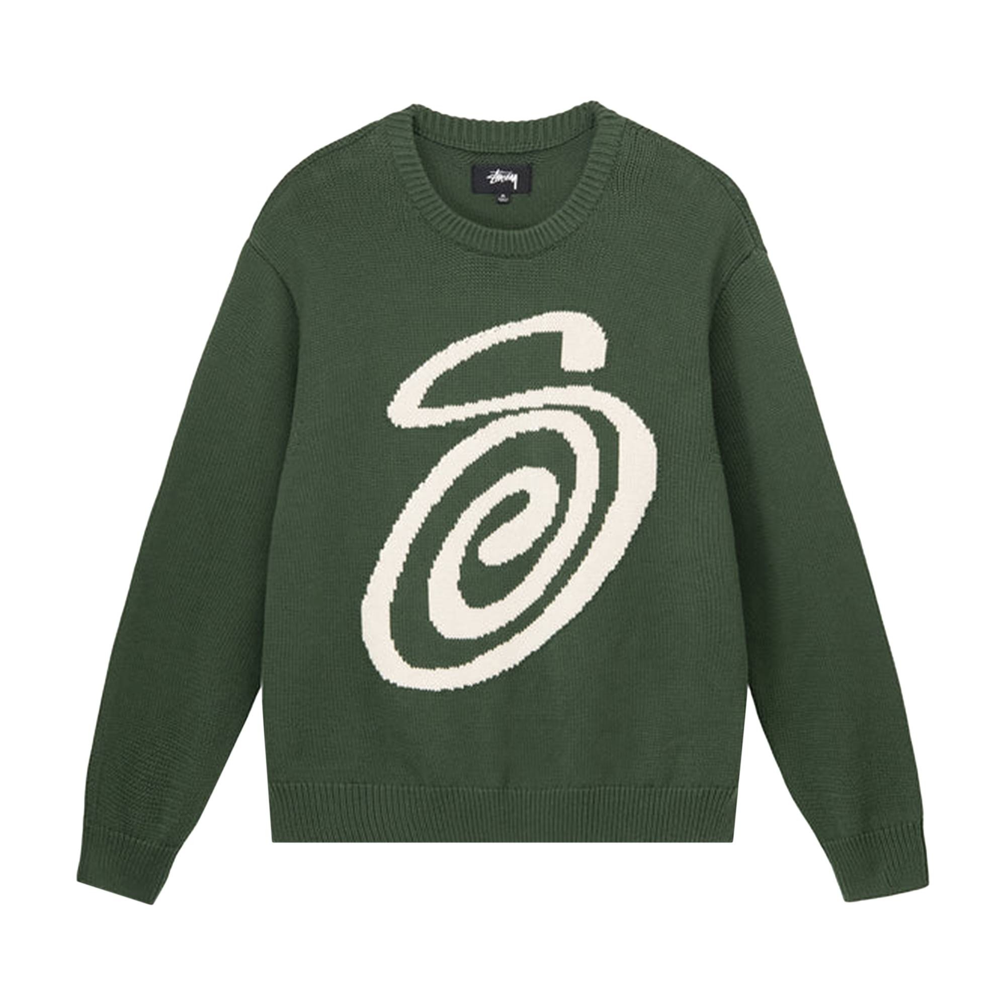 Stussy Curly S Sweater 'Green' - 1