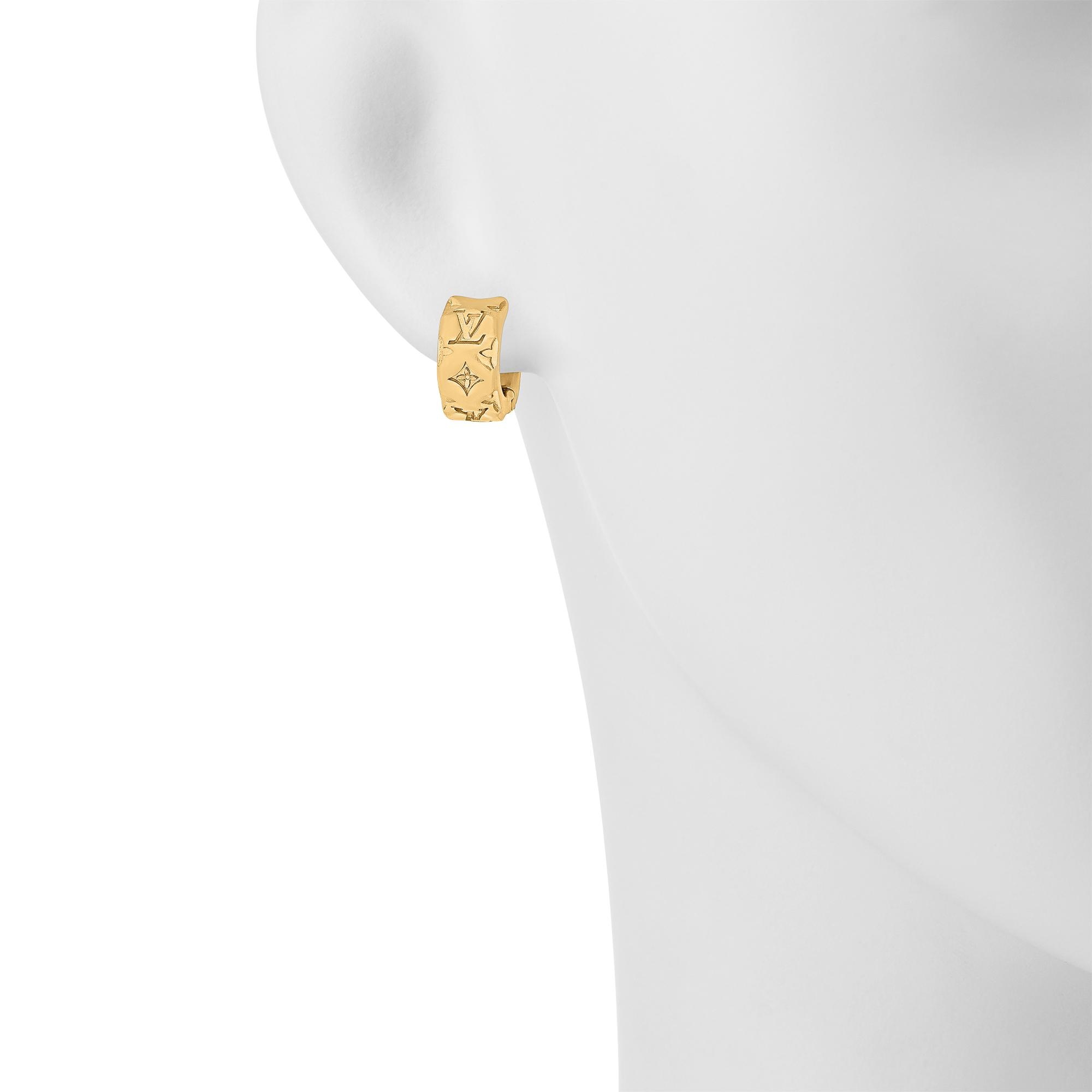 Louis Vuitton Pillow Nanogram Earrings REVERSIBLE