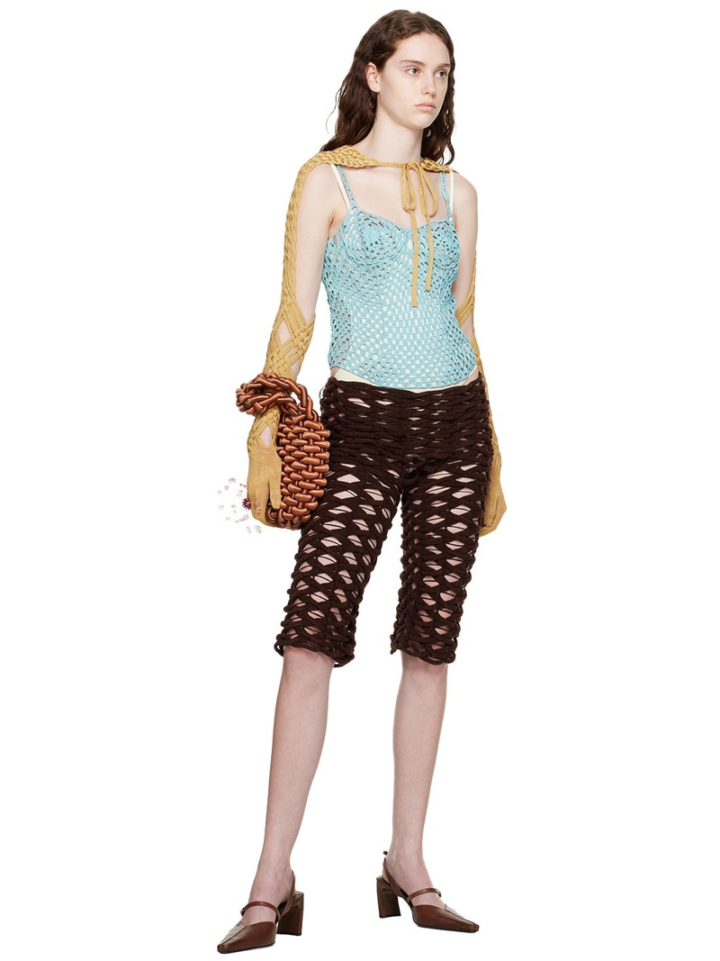 ISA BOULDER Blue Cutout Tank Top outlook