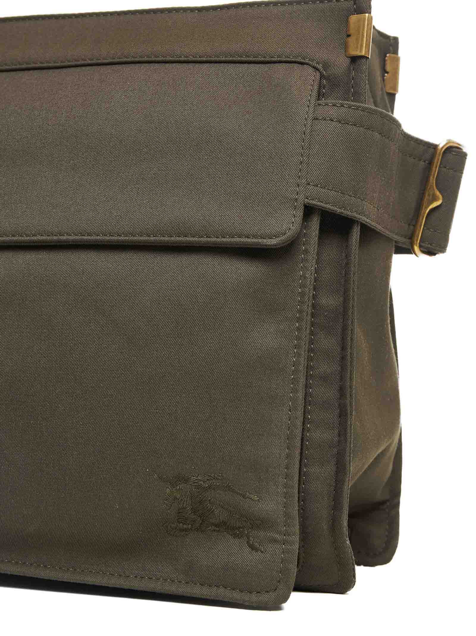 Burberry Men Green Small Trench Tote Crossbody Bag - 4