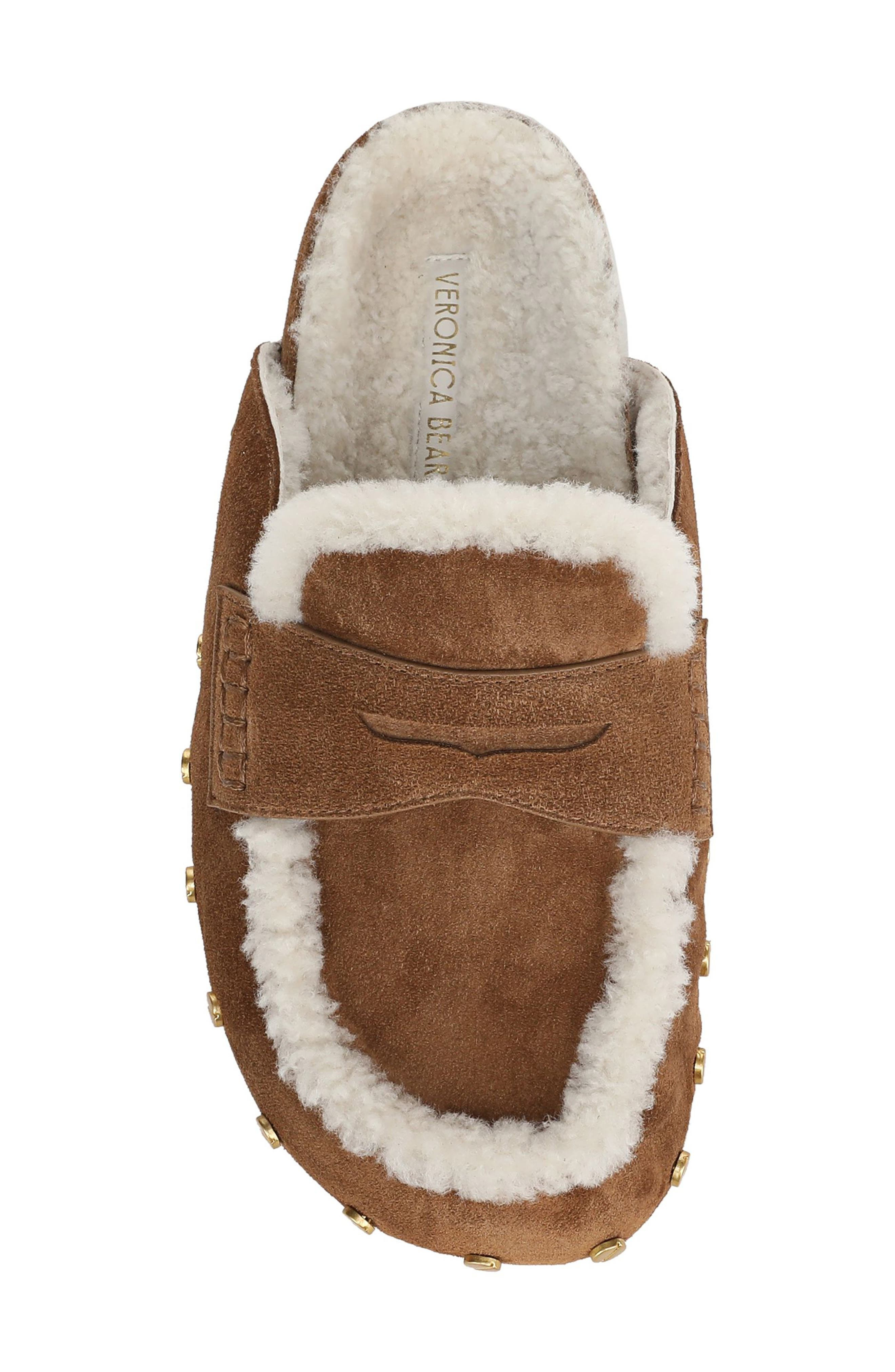 Veronica Beard Fenix Genuine Shearling Mule in Hazelwood Ecru at Nordstrom - 5